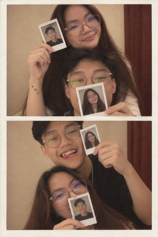 Friends making a happy memory